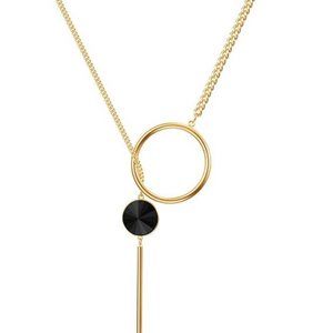 Gold Silver and Coffee Color Elegant Pendant Necklace